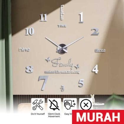 Jual Taffware Jam Dinding Besar Diy Giant Wall Clock Quartz Cm Jm