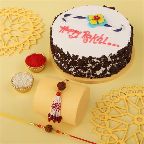 Buy Send Bhaiya Bhabhi Rakhi With Black Forest Cake Online Igp