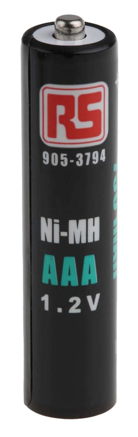 RS PRO RS PRO NiMH Rechargeable AAA Battery 750mAh 1 2V 905 3794