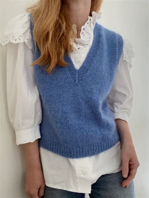 Strikkeopskrift Vest Med V Hals Fra My Favorite Things Knitwear