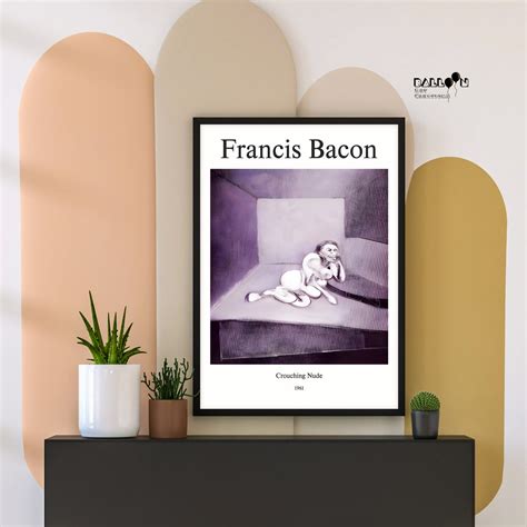 Francis Bacon Crouching Nude 1961 Francis Bacon Poster Wall Art Home Wall Art Exhibition