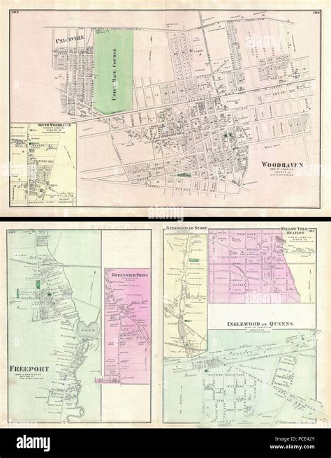 Beers Map Of Woodhaven Queens New York City Geographicus