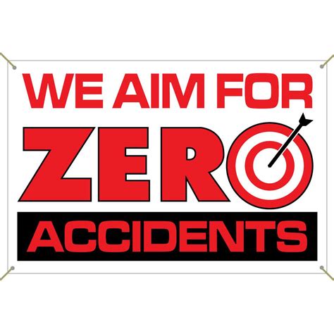 Event And Id Supplies Banners Zero Accidents Banner