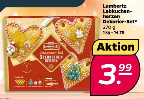 Lambertz Lebkuchenherzen Dekorier Set G Angebot Bei Netto