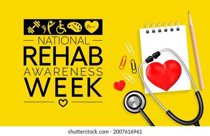 National Rehabilitation Awareness Week Observed Every Stock Vector