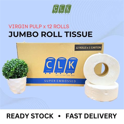 Jumbo Roll Tissue JRT 2 Ply 12 Rolls Carton VIRGIN PULP Lazada