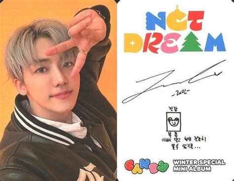 Nct Dreamジェミンjaemin裏面印刷サイン・メッセージ入りcd「candy」smini Ver封入特典フォトカードの