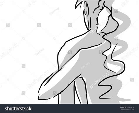 Lovers Naked Man Woman Woman Hugging Stock Vector Royalty Free 760210156 Shutterstock