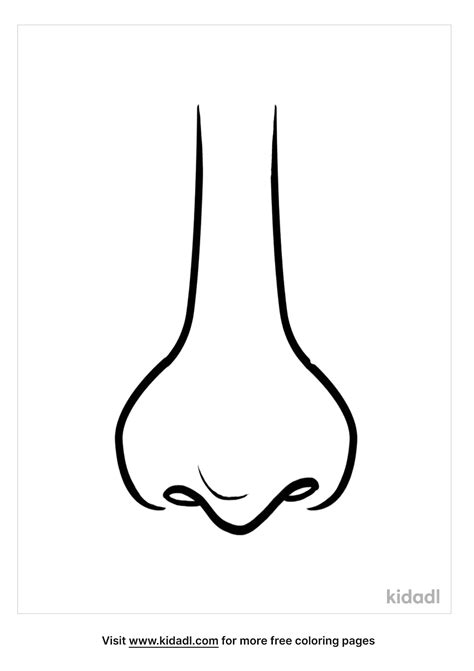 Free Nose Coloring Page Coloring Page Printables Kidadl