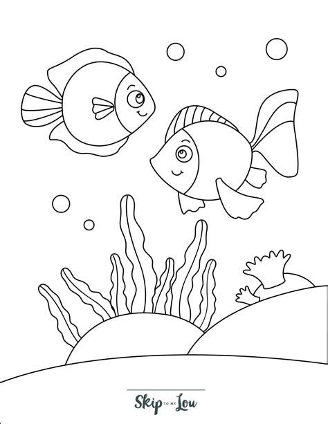 Free Printable Fish Coloring Pages Skip To My Lou