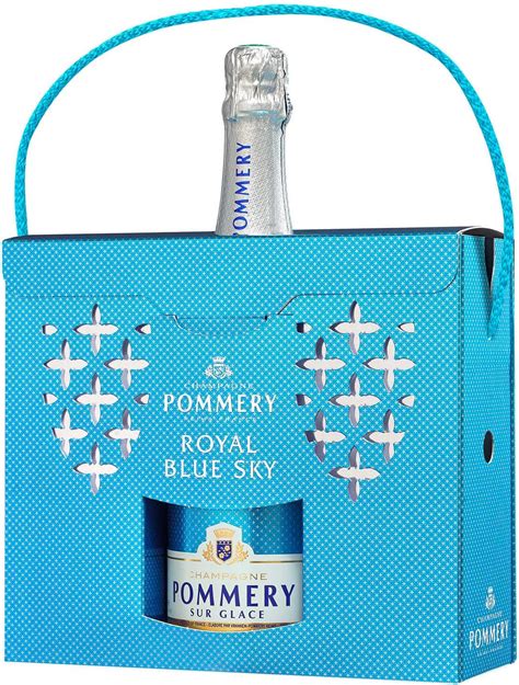 Coffret Champagne Pommery 75cL De Royal Blue Sky 2 Verres Amazon