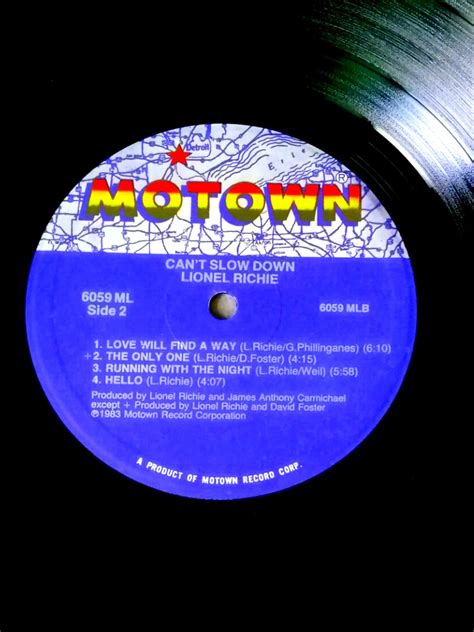 LIONEL RICHIE Can T Slow Down Vinyl Record Hobbies Toys Music