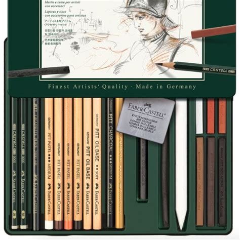 FABER CASTELL PITT MONOCHROME Estuche Con 21 Piezas