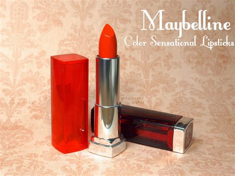 Maybelline Color Sensational Lipstick In Electric Orange And Ruby Star Review And Swatches