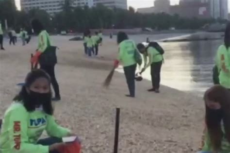 Clean Up Drive Sa Dolomite Beach Isinagawa Ng Dole Abs Cbn News