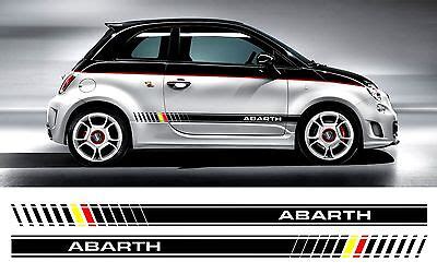 Fiat Abarth Bi Color Custom Side Stripe Decal Stickers Ebay