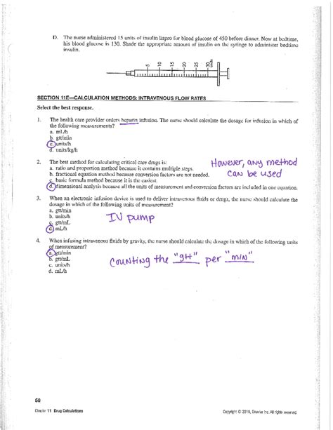 Ah Iv Flow Rates Answers Nur C Studocu