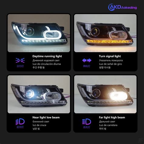 Akd Car Styling For Dodge Jcuv Journey 2009 2017 Led Headlight Fiat