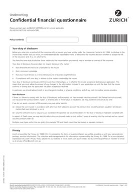 Fillable Online Confidential Financial Questionnaire Fax Email Print