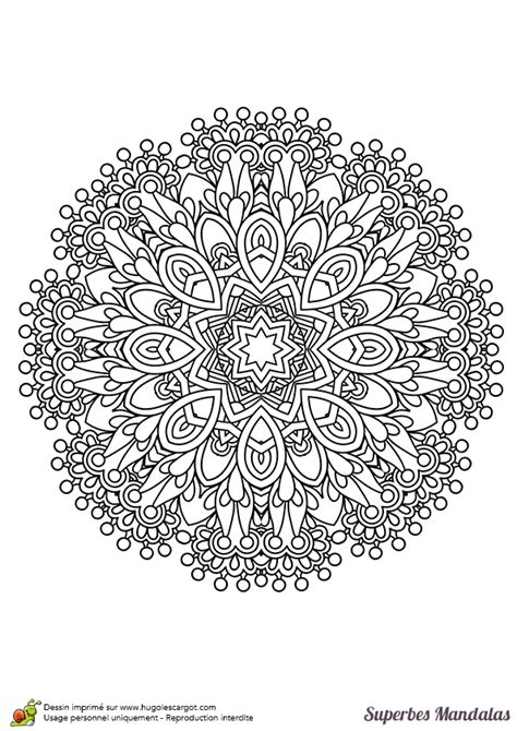 Coloriage Dun Superbe Mandala En Forme De Fleur Avec Un Enchevêtrement