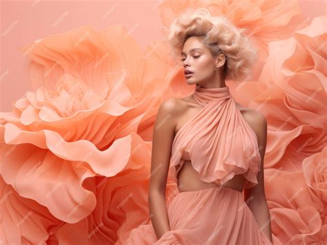 Peach Fuzz Pantones 2024 Color Of The Year Beautiful Background Fashion