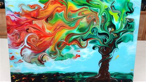 Abstract Fall Tree Paintings