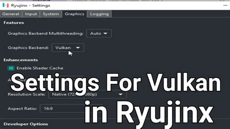 Settings For Vulkan In Ryujinx For Amd Users Youtube