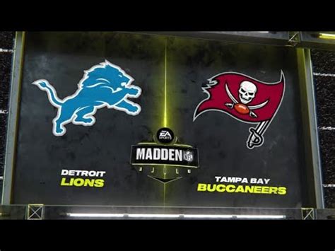 Lions Vs Buccaneers Week 6 Simulation Madden 24 Exhibition YouTube