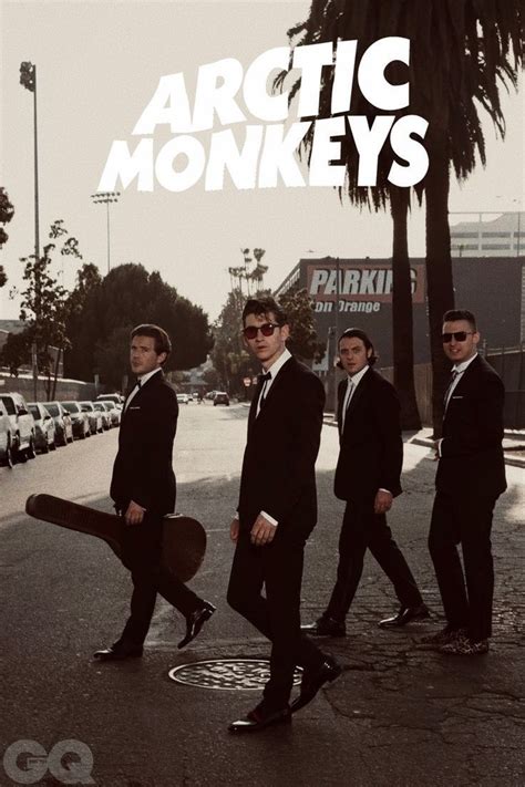 The Arctic Monkeys Are Walking Down The Street With Their Skateboards