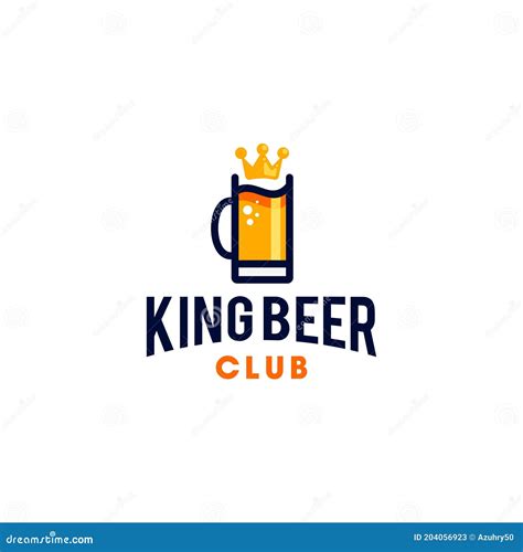 King Beer Icon Logo Design With Gold Crown A Glass Full Of Alcohol