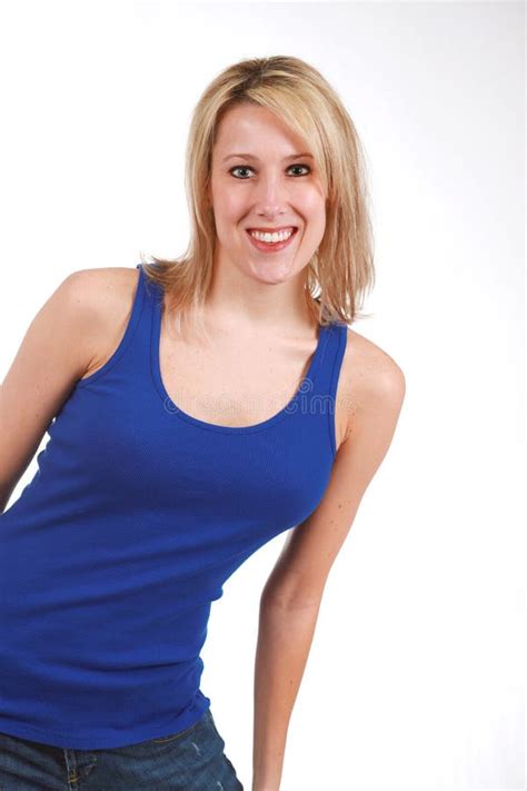 Gezonde Blonde Stock Foto Image Of Vrij Glimlach Meisje