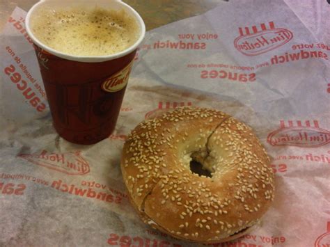 bagel with cream cheese tim hortons price