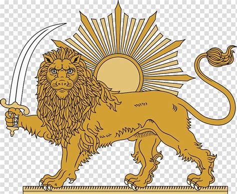 Emblem Of Iran Lion And Sun Flag Of Iran Sun Transparent Background