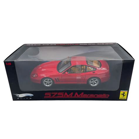 Modellino Auto Hotwheels Elite 1 18 Ferrari 575M Maranello Rosso