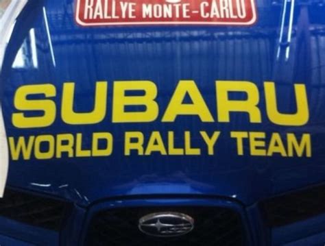 Buy Subaru Wrt World Rally Team Bonnet Sticker Decal In Yellow All