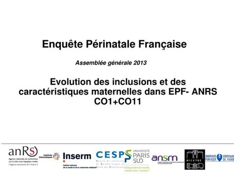 PPT Enquête Périnatale Française PowerPoint Presentation free