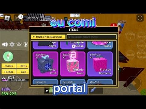 Eu Comi A Fruta Do Portal No Bloxfruits Youtube