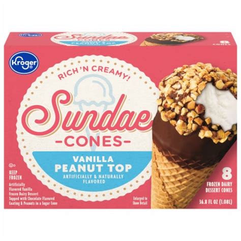 Kroger Vanilla Peanut Top Sundae Cones Ct Kroger