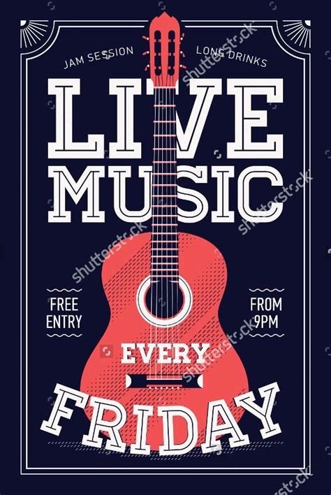 「music Poster」の画像検索結果 Cool Lettering Guitar Posters Friday Music