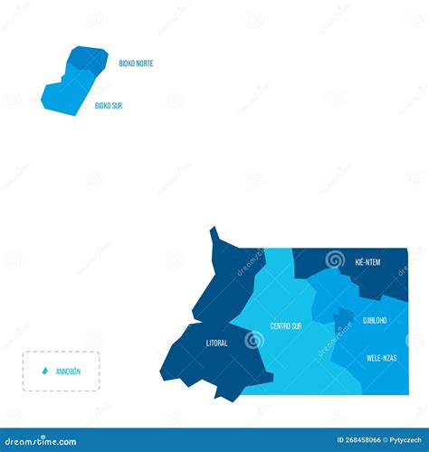 Quatorialguinea Politische Landkarte Der Verwaltungsabteilungen