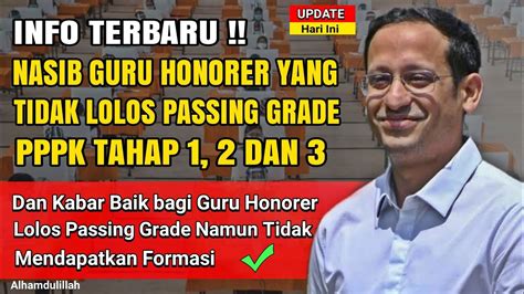 Info Terkini Nasib Guru Honorer Yang Tidak Lolos Passing Grade P3k