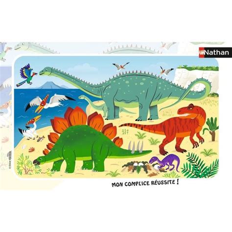 Puzzle Cadre P Les Dinosaures Du Jurassique Cdiscount Jeux Jouets