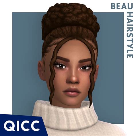 Beau Hair Quirky Introvert Cc Sims Hair Sims Black Hair Sims