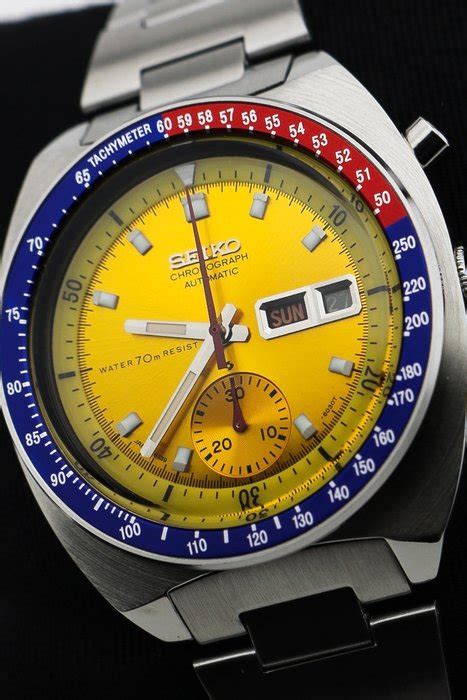 Seiko Pepsi Pogue Yellow Dial Uomo