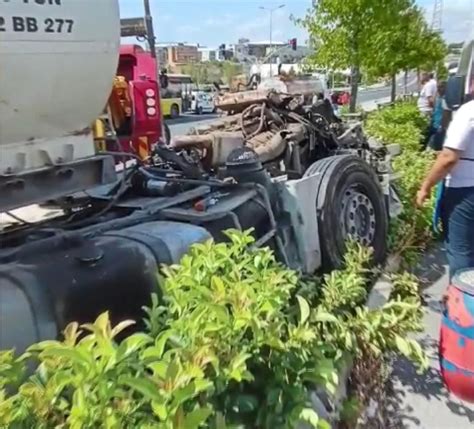 Arnavutköyde tanker kazası Faciadan dönüldü Son Dakika Haberleri