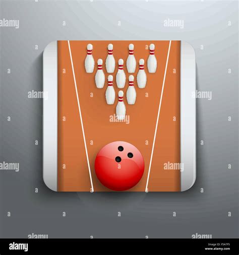 Bowling Pins And Ball Icon Symbol Stock Vector Image Art Alamy