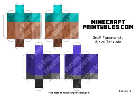 Steve Printable Minecraft Steve Papercraft Template