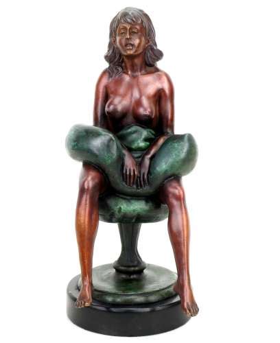 Bondage Statue Erotic Girl Dakota Bronze Nude J Patoue