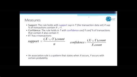 Business Analytics Volume 3 Association Rule Mining Definitions Support And Confidence Youtube