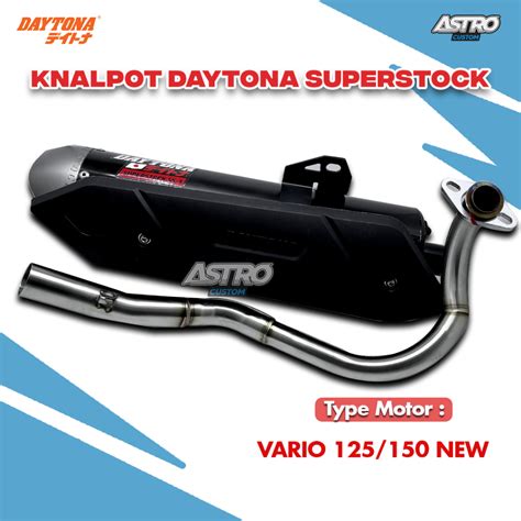 Jual Knalpot Daytona Vario 125 150 New LED Vario 160 PCX 160 Daytona